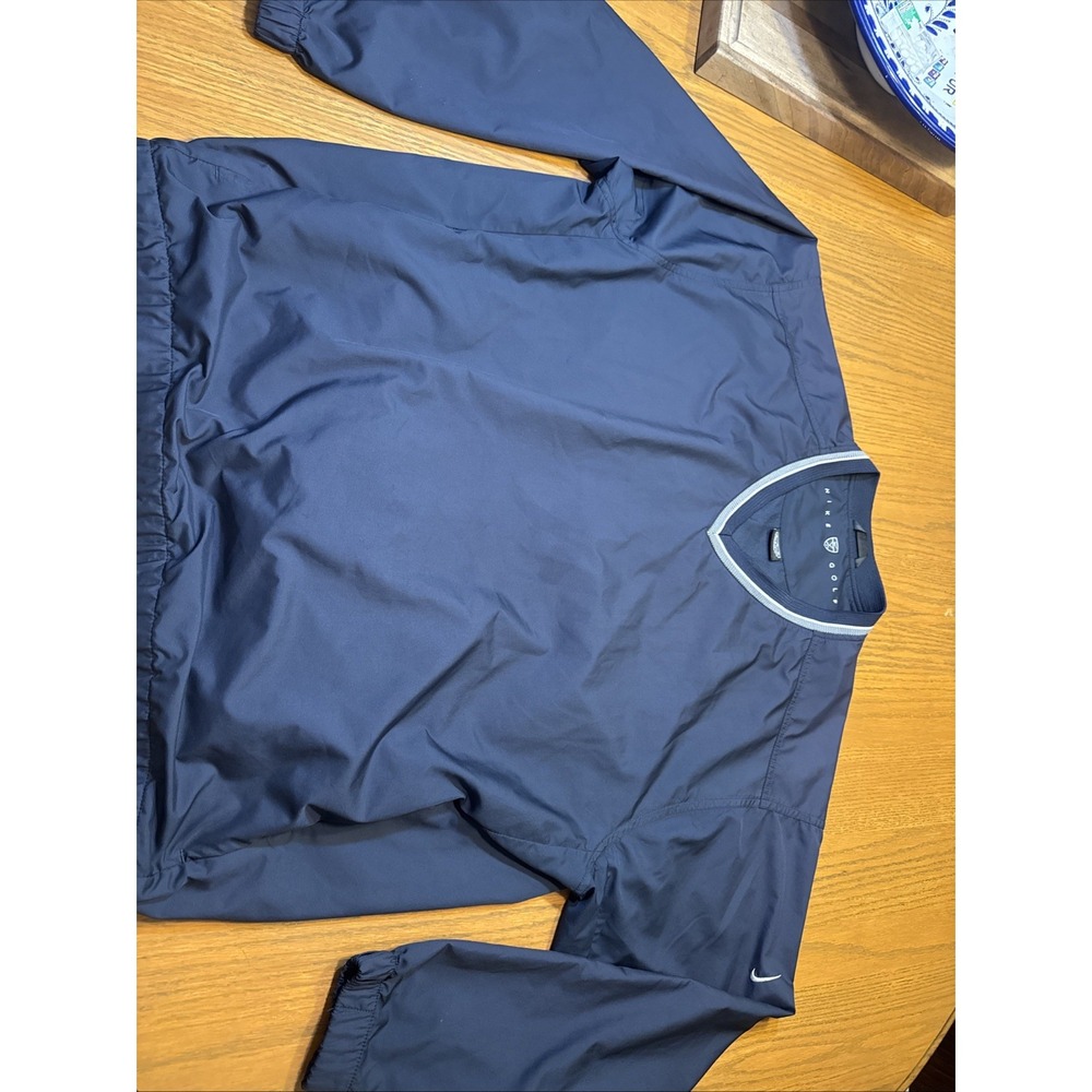 Nike Golf Long Sleeve V-Neck Pullover Wind Breaker Mens XL Navy